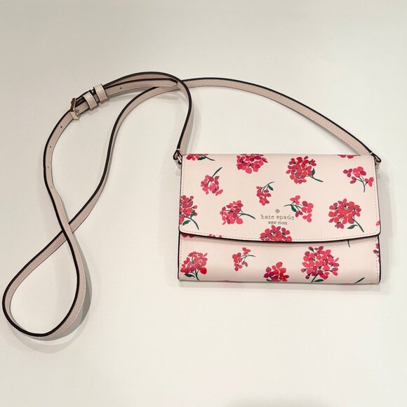 Kate Spade Perry Floral crossbody bag, Fresh Peach multicolor - Picture 1 of 5